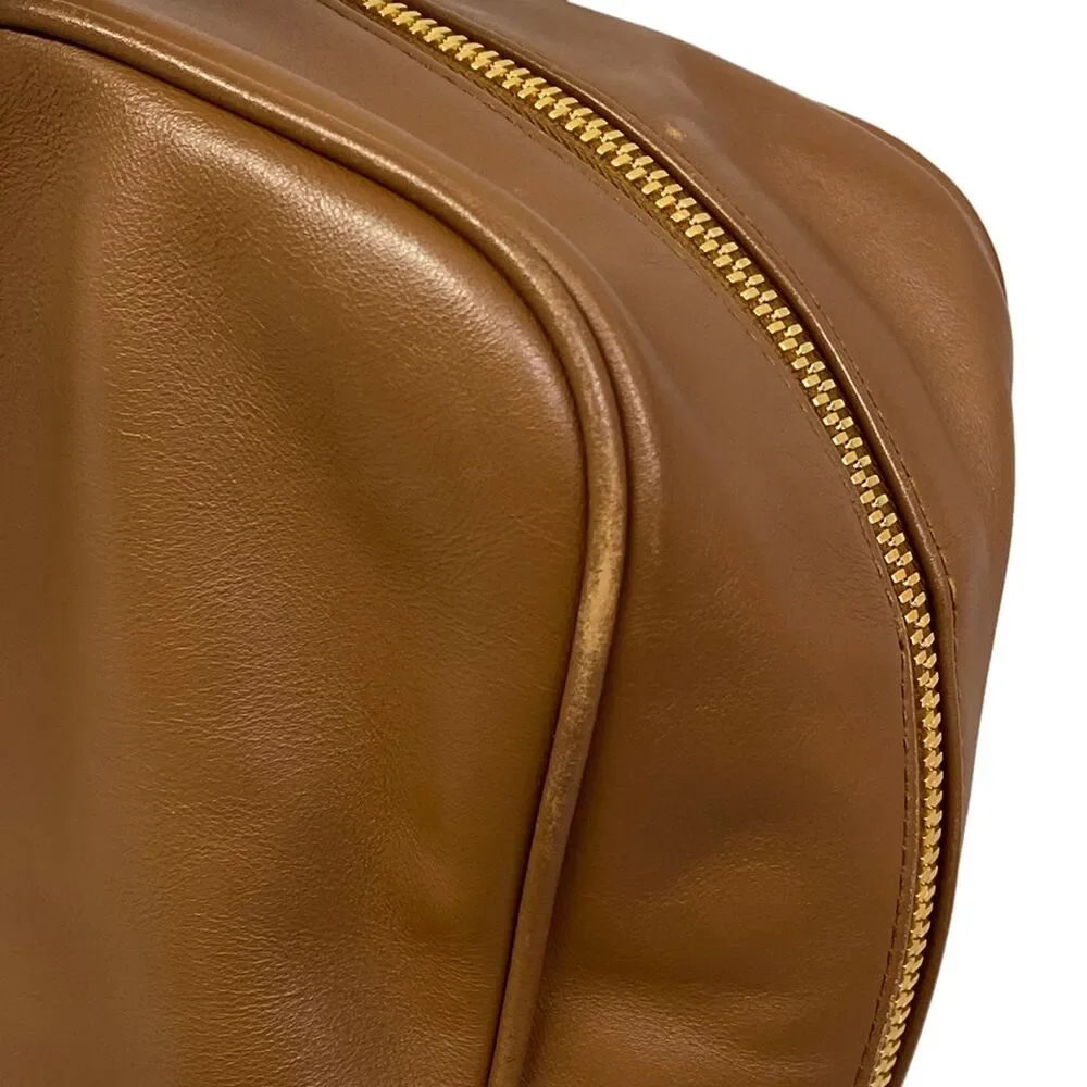 Miu Miu Leather Bow Bag Handbag 5BB117 COGNAC (Brown)